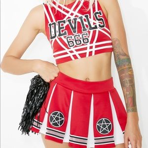 DOLLS KILL cheerleader Satan Halloween costume